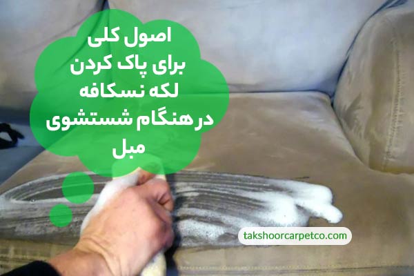 اصول کلی برای پاک کردن لکه نسکافه در هنگام شستشوی مبل